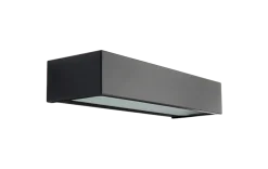 Edge direct vegglampe ned 7W 2700 Kelvin dimbar IP65 - Svart
