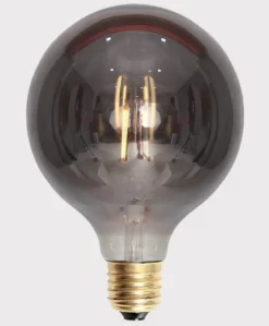 Edison E27 globe filament LED 4W 2200K 95 mm dimbar - Røykfarget