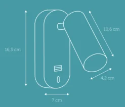 Ego vegglampe dimbar m/ USB - Hvit