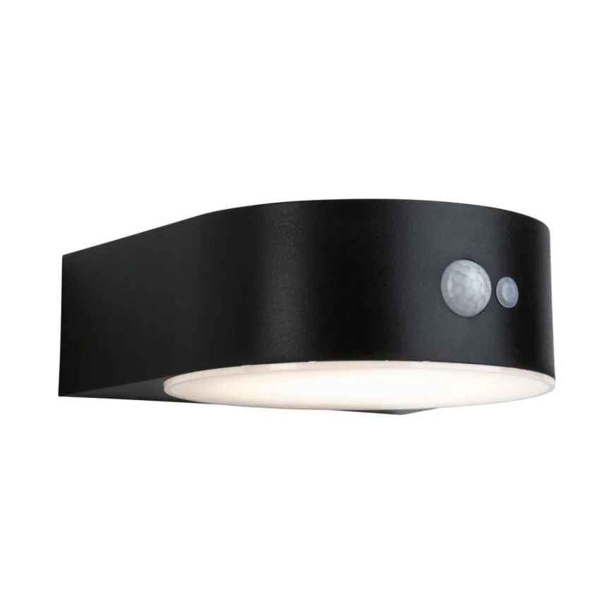 Eileen vegglampe utendørs 5,5W 3000 Kelvin m/bevegelses sensor - Solcelle