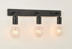 Eliott Tripple vegglampe - Svart