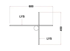 Eros Novata 600 10W 2700 Kelvin IP44 - Høyre modell