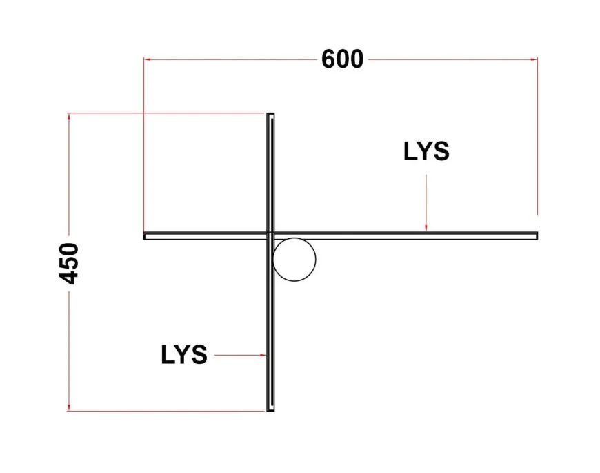 Eros Novata 600 10W 2700 Kelvin IP44 - Venstre modell