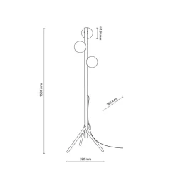 Estera wood gulvlampe 3-lys