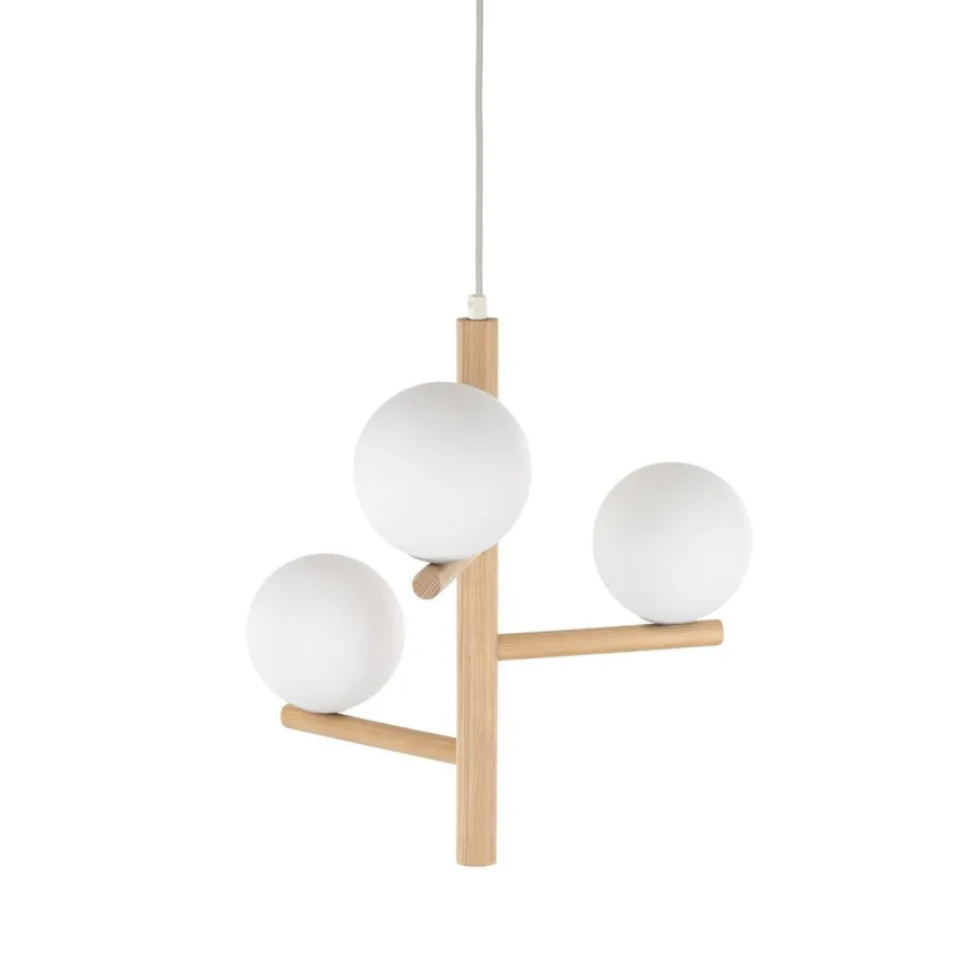 Estera wood takpendel 3-lys