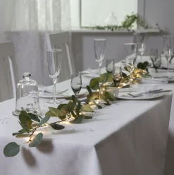 Eukalyptus dekorslynge med lys