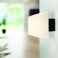 Evoke Oval 18 cm vegglampe - Antrasittgrå/Hvit