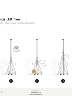 Fairybell 6 m flaggstang julebelysning m/stang - 1200 LEDlys