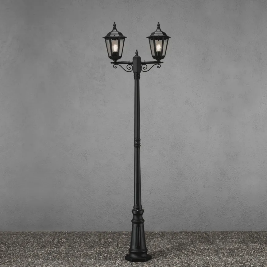 Firenze 2-arm stolpe - Svart 220cm