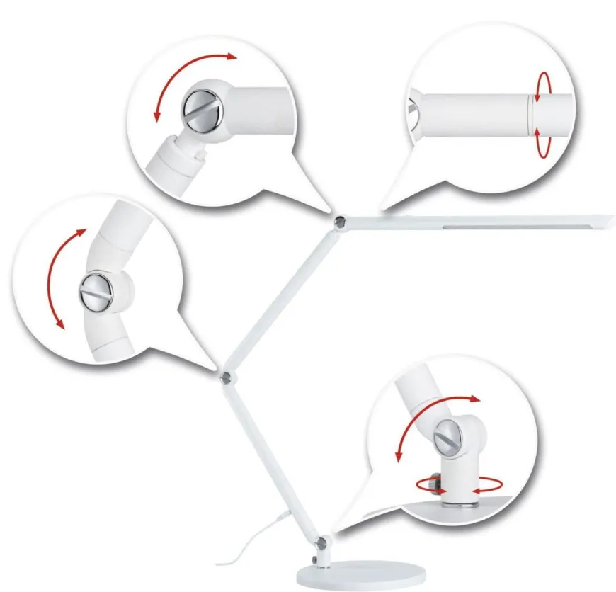 Flexbar skrivebordslampe 9,5W 3000 Kelvin - 3-step dim