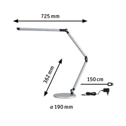 Flexbar skrivebordslampe 9,5W 3000-6500 Kelvin - 3-step dim