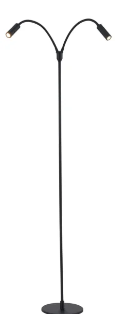 Flexi K2 gulvlampe 2x3W Dimbar - Svart