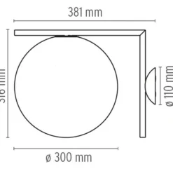Flos IC Lights C/W2 vegglampe