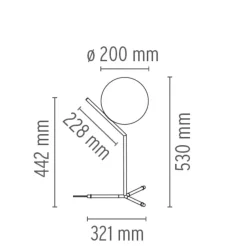 Flos IC T1 bordlampe høy
