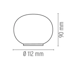 Flos Mini Glo-Ball bordlampe 11cm med Av/På-bryter