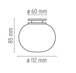 Flos Mini Glo-Ball C/W for speilmontering