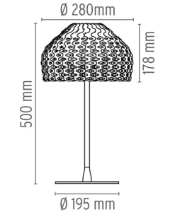 Flos Tatou bordlampe T1 - hvit