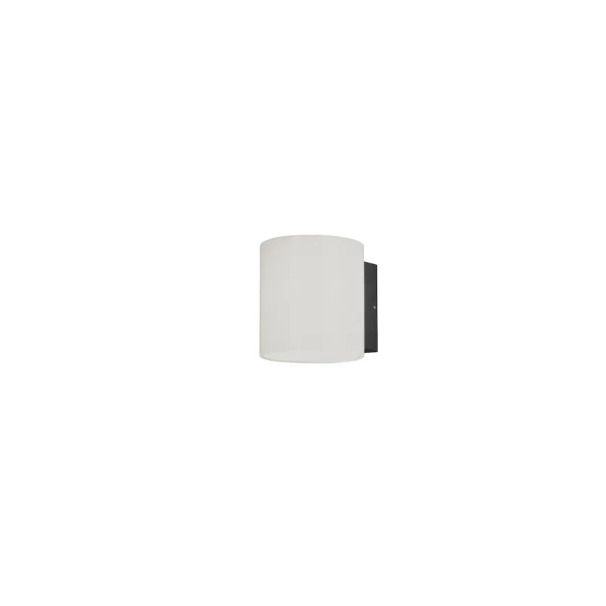 Foggia vegglampe opp/ned utendørs IP54 10W - Antrasitt grå/Opal