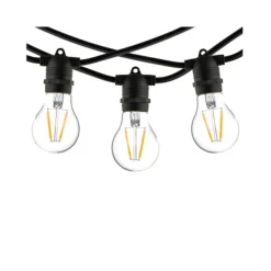 Garden Garland utendørs lysslynge 6 meter 10 lys IP65 ekstra slynge - Svart