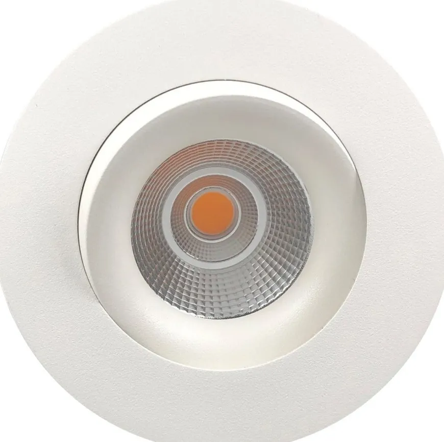 Georgia 360 lavtbyggende downlight 8W 2700K RA97 Dimbar IP44 - Hvit