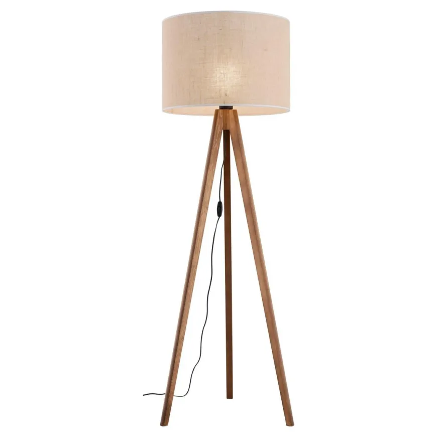 Grand gulvlampe - Valnøtt