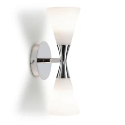 Harlekin Duo vegglampe - Krom