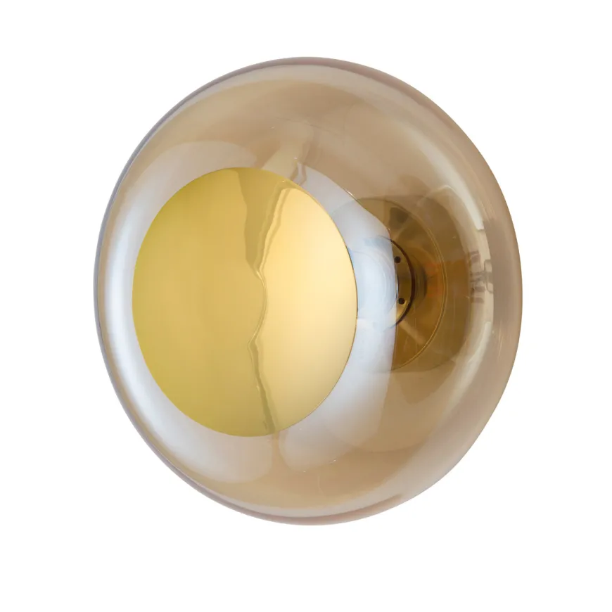 Horizon taklampe/vegglampe M Golden Smoke/gull