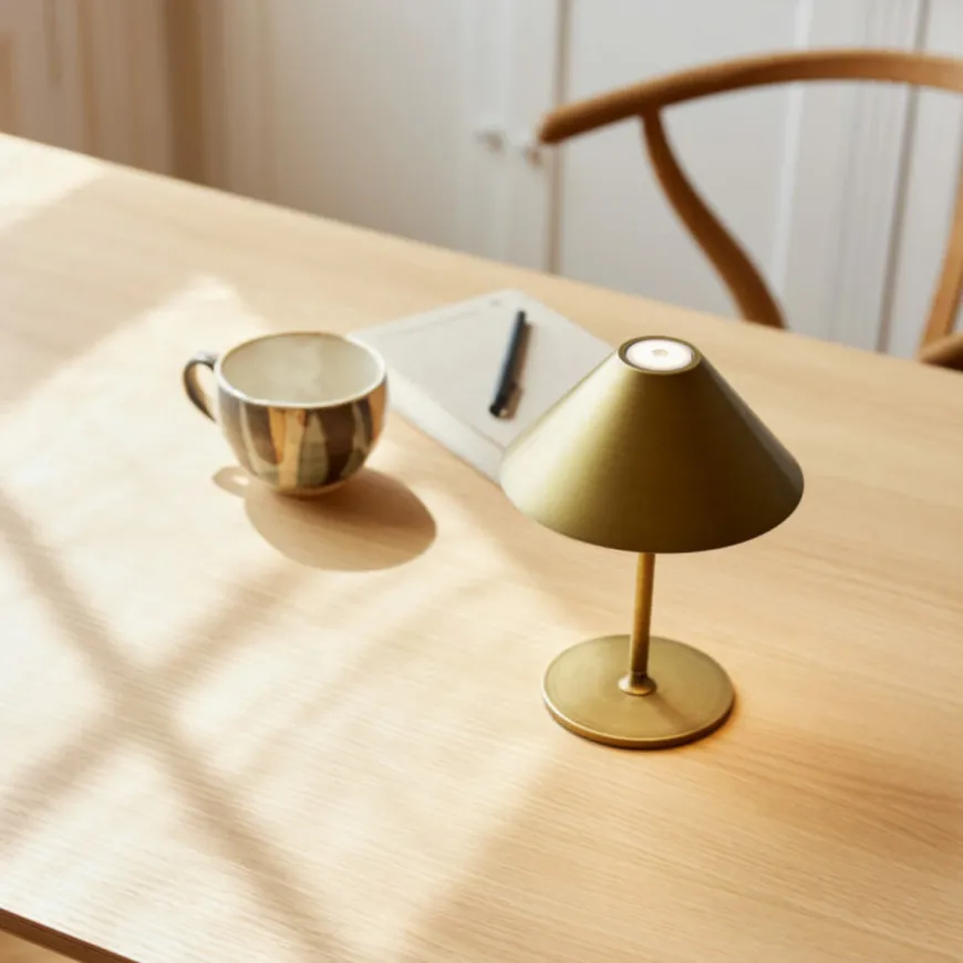 Hygge bordlampe 15 oppladbar - Antikk