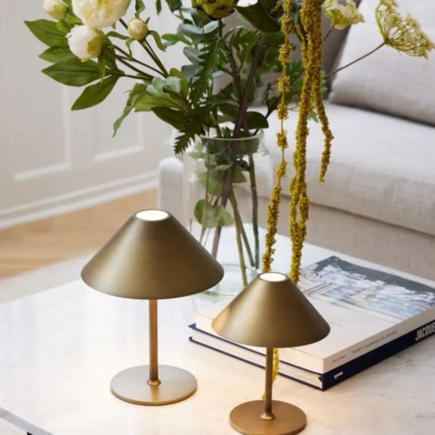 Hygge bordlampe 19 oppladbar - Antikk