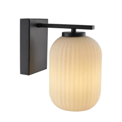 Ina vegglampe - Svart/Opal