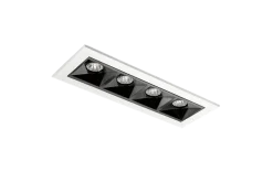 Inspire R 150 innfelt downlight 4 lys 8W RA98 2700K dimbar