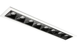 Inspire R 300 innfelt downlight 8 lys 15W RA98 3000K dimbar