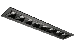 Inspire R 300 innfelt downlight 8 lys 15W RA98 2700K dimbar