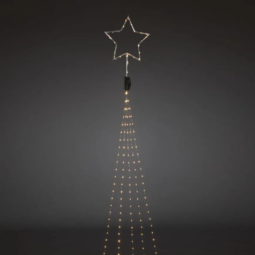 Juletrebelysning med toppstjerne 274 Led