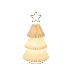 Juletre i papp med messing stjerne 36 cm