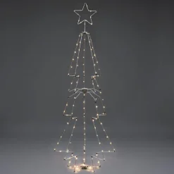 Juletre metall 210cm led - Hvit