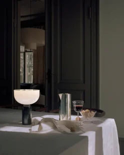 Kizu Portable bordlampe - Brun Marmor