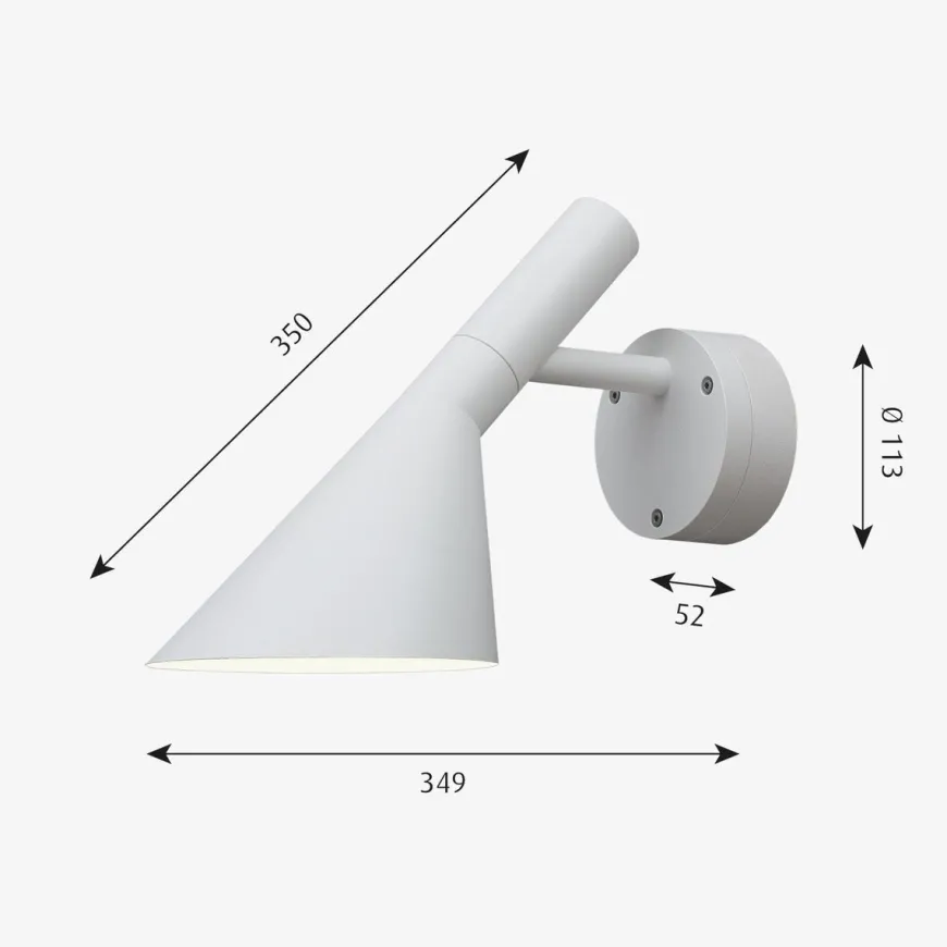 Louis Poulsen AJ 50 utendørs vegglampe