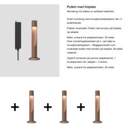 Louis Poulsen Flindt Garden fotplate u/adapter kort