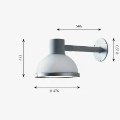 Louis Poulsen LP Icon utendørs vegglampe Nattdim - Aluminium