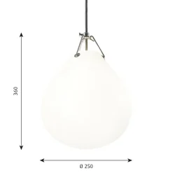 Louis Poulsen Moser taklampe Ø25 - Hvit - Hvit