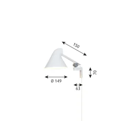 Louis Poulsen NJP kort vegglampe