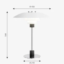 Louis Poulsen PH 4/3 bordlampe Hvit