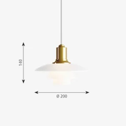Louis Poulsen PH 2/1 Glass pendel