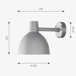 Louis Poulsen Toldbod utendørs vegglampe 22