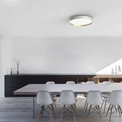 Lucia taklampe 60 cm 46 watt dimbar - Hvit/Gull farget