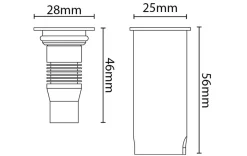 Luna mini uplight utendørs 1,5W 3000 Kelvin IP67 - Rustfritt stål