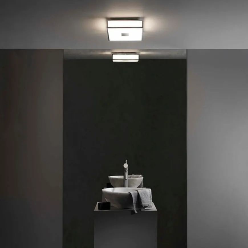 Mashiko 300 Square taklampe IP44 - Polert Krom