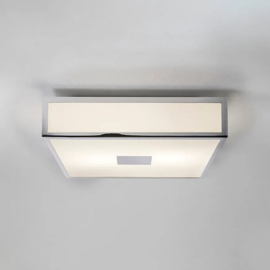 Mashiko 300 Square taklampe IP44 - Polert Krom