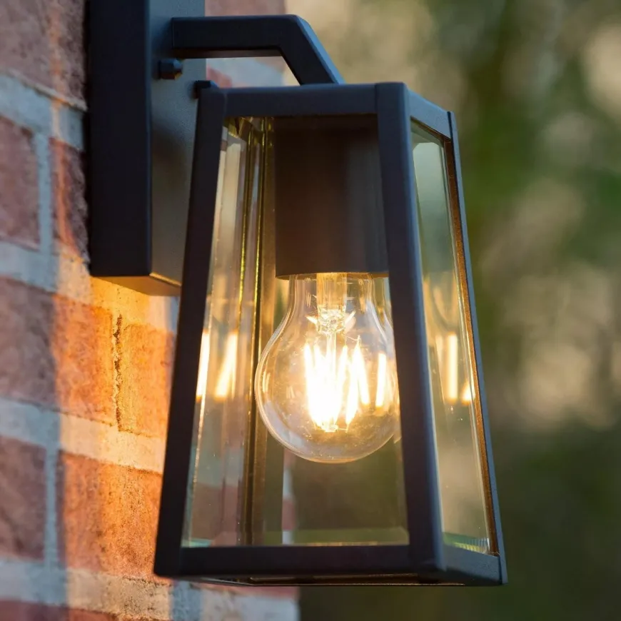 Matsol vegglampe utendørs E27 - Svart